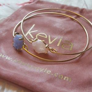 Kevia Style Druzy Bangle Duo (bracelets)